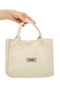 Zoozie Bags Bolso Tote de Lona Crema